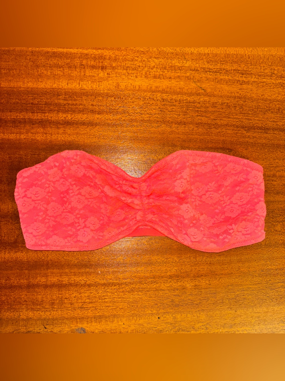 Victoria's Secret Lace Bandeau - Coral Pink